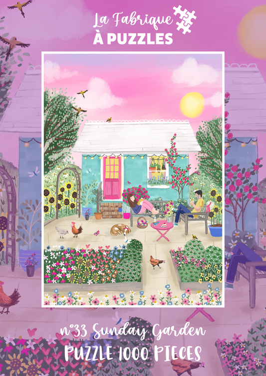 Pré-vente Puzzle n° 33 "Sunday Garden" par Lara Waghorn (PrintsbyLara) 1000 pièces