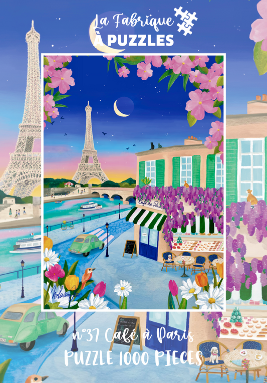 Pré-vente Puzzle n° 37 "Café de Paris" par Nolwenn Studios 1000 pièces