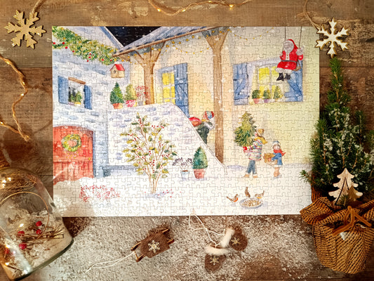 Puzzle for Sale avec l'œuvre « Impression de scène de cascade paisible sur  des cadeaux pour la maison, des décorations, des accessoires et des puzzles.  » de l'artiste lduke47