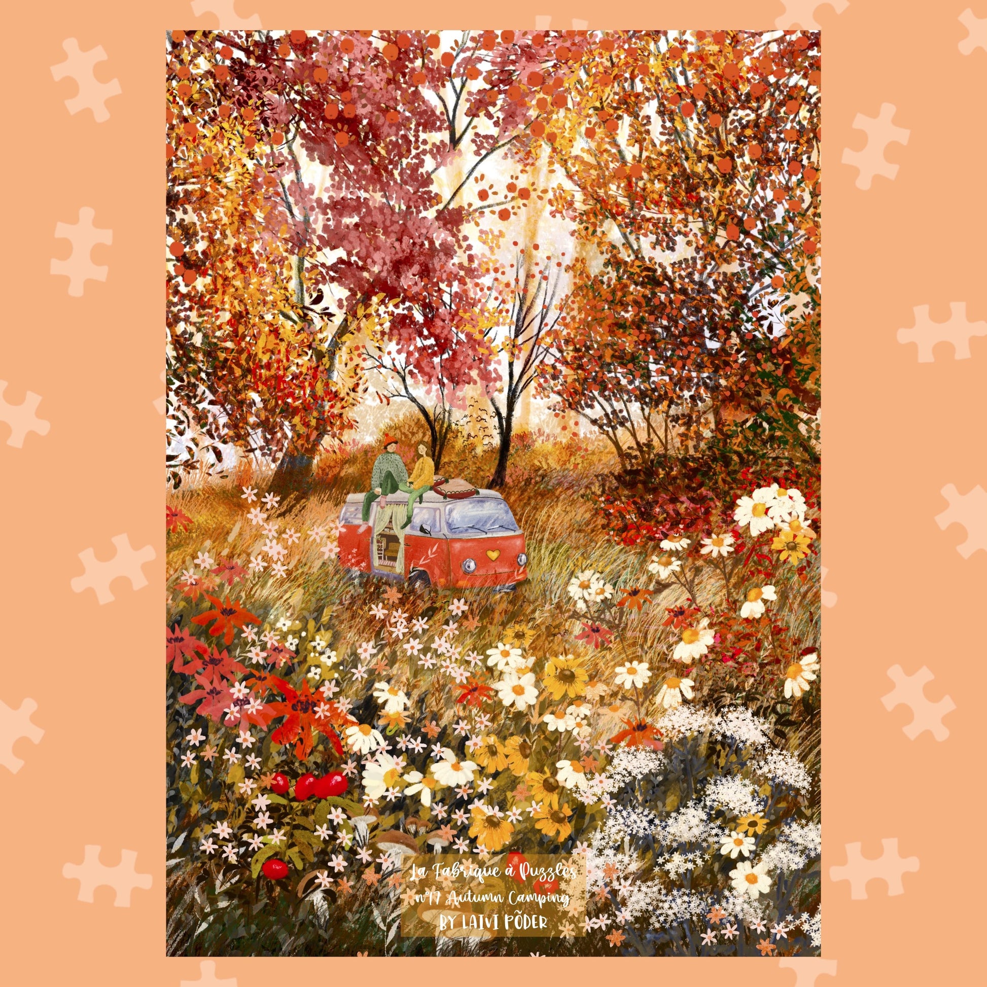 Puzzle n#17 Autumn Camping 500 pieces by Laivi Põder